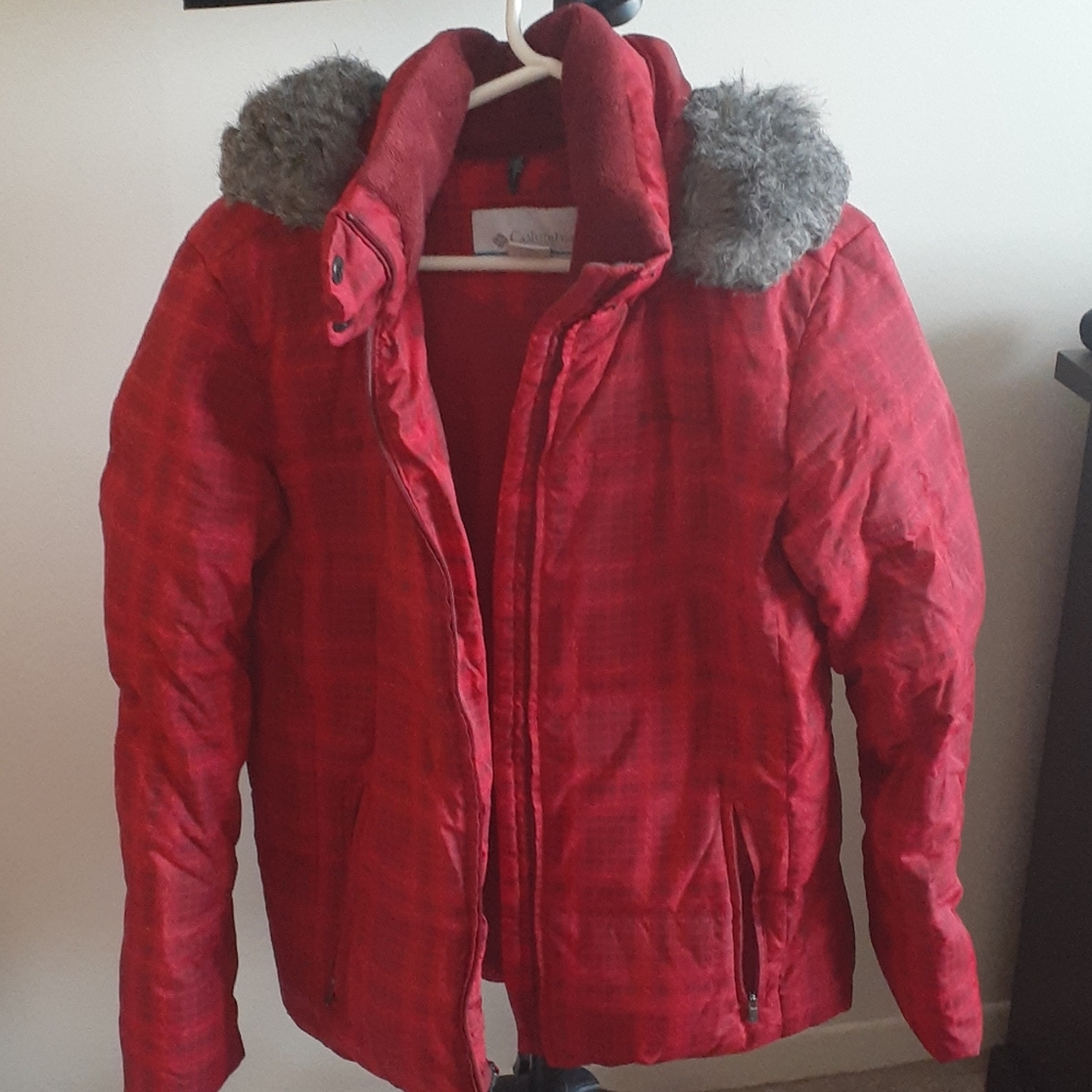 Columbia Down-Filled Red Winter Parka - Women's Size Large